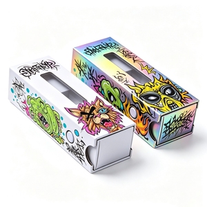 Custom Logo Printed Childproof Rigid Drawer <b>Box</b> <b>Cardboard</b> CR Packaging With EVA Liner For 0.5ml 1ml 2ml Small Cartridge <b>Storage</b> - Product Image 5