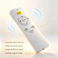 Control Remoto JCXK de 9 Teclas IR y RF433 para Máquina de Aprendizaje Temprano, OEM, ODM, Personalizado
