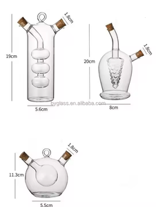 Vente en gros de haute qualité 2 en 1 cuisine cuisine cuisson légumes olive verre pot d'huile et vinaigre bouteille distributeur huile peut outils - Product Image 4
