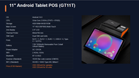 Sistema POS Android 14 de Última Generación con Pantalla Táctil, Caja Registradora con Impresora Térmica de 80 mm, Bluetooth, NFC para Comercio Minorista y Restaurantes