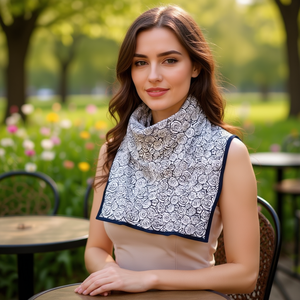 Foulard quadrato floreale rosa 70x70 cm 38 g, leggero, accessorio moda da donna - Product Image 2