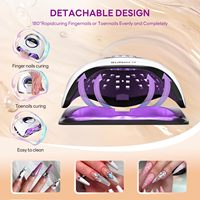 Lampe UV gel 200w LED sèche-ongles rapide pour vernis gel poignée portable grand espace équipement d'art des ongles outil de manucure