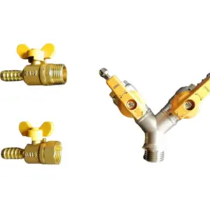 Válvula de Gas Laite de 1/2\", Válvula de Bola de Latón de Unión Simple con Mango Largo, Válvula de Bola de Latón - Product Image 1