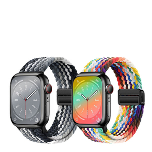 Correa <span class=keywords><strong>de</strong></span> Nailon Trenzado <span class=keywords><strong>de</strong></span> Última Moda para <span class=keywords><strong>Apple</strong></span> Watch, 46mm 49mm, Hebilla Magnética, Brazalete para iWatch Series 10 9 8, Correa Deportiva - Product Image 2