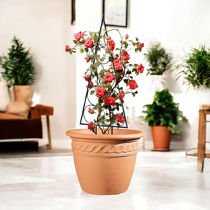Ecofnd Pot de fleurs classique avec support treillis pour roses grimpantes, pot de jardin d'intérieur - Product Image 1