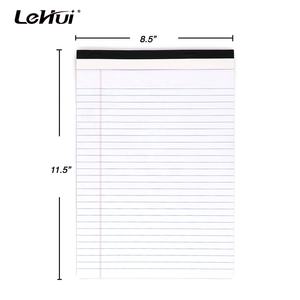 Blocco per appunti universale formato lettera (8,5 x 11,75 pollici) con bordo perforato, a righe, economico, all'ingrosso dalla fabbrica, 50 fogli - Product Image 4