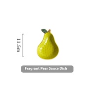 Schattig gepigmenteerd fruitvormig keramisch bordje, wegwerpbaar snackbordje voor feestjes, hotpot en sauzen serveren