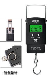 50kg/110lb डिजिटल इलेक्ट्रॉनिक सामान पैमाने पोर्टेबल सूटकेस पैमाने संभाला यात्रा बैग भार मछली हुक हैंगिंग स्केल - Product Image 5