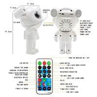 Proyector de Luces LED de Alta Calidad con Nebulosa RGB de 360° y Astronauta, Lámpara Nocturna para Niños