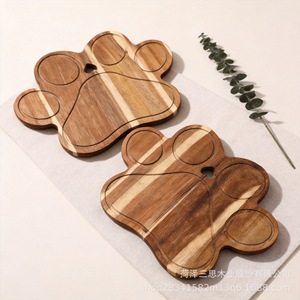 เขียงไม้กระถินณรงค์รูปอุ้งเท้าแมว สำหรับเสิร์ฟอาหารที่บ้าน - Product Image 5