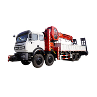Grue montée sur camion Xin Feigong de 20 tonnes, rotation à 360 degrés, utilisée pour la manutention des matériaux et l'installation d'équipements