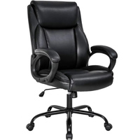 Chaise de bureau de direction pivotante moderne en cuir PU confortable, idéale pour le travail et le repos, en promotion