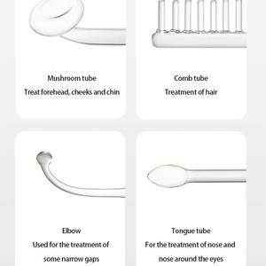 Appareil de soin du visage et des cheveux 4-en-1 portable à haute fréquence, galvanique, violet, néon, argon, OEM Darsonva - Product Image 4