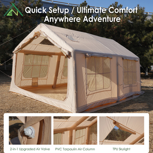 Carpa <span class=keywords><strong>de</strong></span> Aire Extra Alta para 12 Personas, Espacio Amplio, Impermeable, <span class=keywords><strong>Cuatro</strong></span> Estaciones, Triple Capa, Dos Habitaciones, Campamento Familiar, Montaje Rápido - Product Image 4