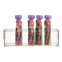 Organisateur de fruits empilable transparent en plastique avec poignées pour la cuisine