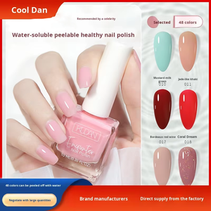 Vernis à ongles KUDAN, plusieurs couleurs, haute qualité, vente en gros, rencontre Yingcai, paillettes, à base d'eau, pelable, séchage rapide, inodore - Product Image 4