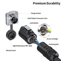 Connecteur étanche Cnlinko LP16 en métal IP68, 2-12 pôles, base carrée, pour électronique marine et automatisation CNC – En stock
