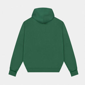 Sudadera de manga larga para hombre con estampado personalizado de color sólido verde oscuro, jersey con bolsa de canguro, sudaderas con capucha ajustadas para hombre - Product Image 2