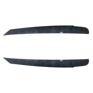 Volkswagen Touran Front Headlight Brow Sticker Piano Black Carbon Fiber Texture ABS Vinyl Sticker 2011-2015 Body Modification - Product Image 2