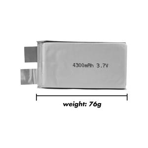 공장 OEM/ODM 4300mAh <span class=keywords><strong>3.7V</strong></span> 리튬 폴리머 <span class=keywords><strong>Lipo</strong></span> 배터리 셀 - Product Image 1