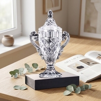 Trophée en cristal gravé sur mesure, coupe en verre poli, récompense pour cérémonie, cadeau de reconnaissance