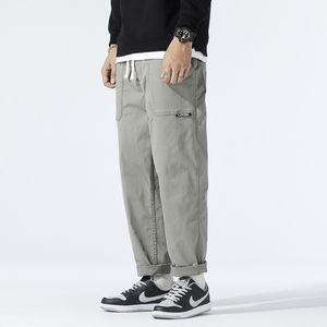 Herren Hochwertige Casual Khaki <span class=keywords><strong>Denim</strong></span> <span class=keywords><strong>Jeans</strong></span> Fashion Wash Baggy Cargo hose Custom Men <span class=keywords><strong>Elastic</strong></span> Waist Straight Wide Leg <span class=keywords><strong>Jeans</strong></span> - Product Image 3