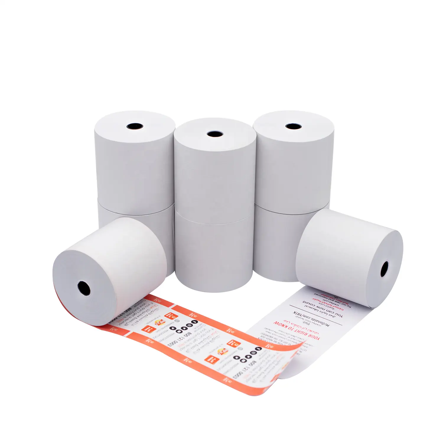 BPA मुक्त थर्मल रोल 80x80 थर्मल प्रिंटर कागज थर्मल पेपर रोल 57x40mm