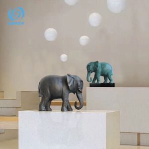 Escultura de Elefante de Bronce, Figura Realista, Decoración Artística para Oficina, Regalo de Inauguración de Casa - Product Image 2