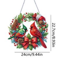 Pendentif de peinture diamantée de Noël acrylique 5D, forme spéciale, décoration murale irrégulière suspendue, 1 pièce