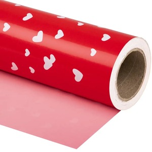 Red Heart <b>Pattern</b> Eco-Friendly Art <b>Paper</b> Roll Double Side PE Coated Recyclable Gift Packaging 100GSM Virgin Wood Pulp Digital - Product Image 6