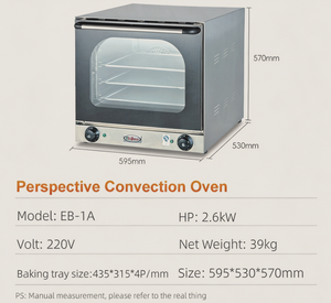 <span class=keywords><strong>Horno</strong></span> de Vapor Eléctrico Comercial de Acero Inoxidable con Certificado CE, 4 Bandejas, <span class=keywords><strong>Horno</strong></span> de Convección para Pan y <span class=keywords><strong>Pollo</strong></span> - Product Image 4