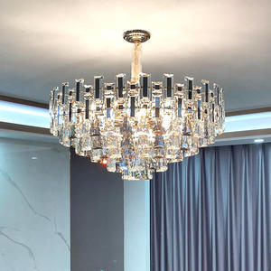 Lustres en cristal résidentiels modernes allumant la suspension d'hôtel conçoivent les lumières pendantes rondes menées de luxe - Product Image 2