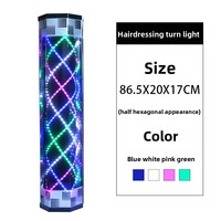 Signe ouvert LED rotatif Signe de coupe de cheveux Salon de coiffure Équipement Lampe LED Mur extérieur Barbers Pole