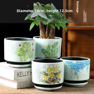 Flower Pot Ceramic Clearance Tray Large Extra Large Succulent Minimalist Personalized Creative <strong>Epipremnum</strong> Simple Wholesale - Product Image 4