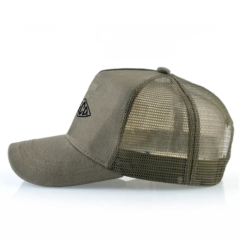 Hot sale custom 5 panel hat mesh trucker cap with embroidery logo adjustable men fashion outdoor cap