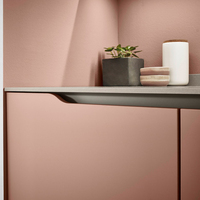 CASALANDER Ensemble de petits meubles de cuisine modernes personnalisés Armoires en bois laqué Planche en mélamine Rangement mural Comptoir en granit