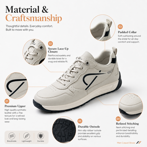 Zapatillas Bajas con Puntera Perforada, Cuero Granulado, Suela de Goma Antideslizante, Zapatos Casuales de Moda para <span class=keywords><strong>Hombre</strong></span> - Product Image 4