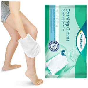 Wegwerp Lichaamsbaden Ongeparfumeerde Voorbevochtigde Natte Doekjes Volwassen Washandschoenen Voor Incontinentiepatiënt - Product Image 1