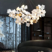 Lustre de plafond LED de luxe intérieur personnalisé Nouveau style de fleur longue à des fins décoratives