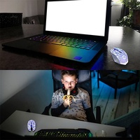 Mouse Gaming nirkabel USB, produk laris bercahaya optik dapat diisi ulang 2.4Ghz
