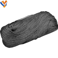 Corde en fibre de carbone 2mm 3mm 5mm électrode d'ion négatif résistant au feu isolation thermique haute température corde en fibre de carbone Graphite