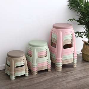 Sgabello rotondo alto portatile per camera da letto, scuola, ingresso, per bambini, in plastica PP, impilabile, per esterni, all'ingrosso - Product Image 6
