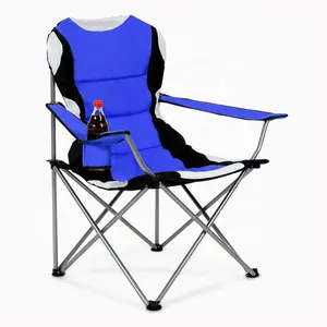 Deluxe Comfortable Foldable Portable Lawn Camping Chairs Padding Sponge