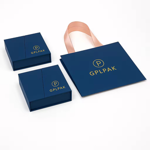 Cao Cấp Màu Xanh Cuốn Sách Hình Dạng Tái Chế Đồ Trang Sức Hộp Quà Tặng Với Đệm Cho Dây Chuyền Nhẫn Bông Tai Sang Trọng Sinh Thái Thân Thiện Hiện Nay - Product Image 6