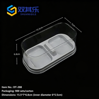 Boîtes à emporter jetables ovales en plastique PET transparent, écologiques, pour sandwichs, hamburgers, pizzas, gâteaux, pâtisseries, emballages alimentaires 2
