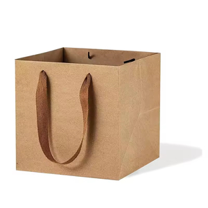 Sac en papier kraft brun biodégradable à poignées larges pour la vente à emporter, idéal pour les supermarchés - Product Image 4