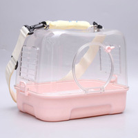 Cage de transport pour oiseaux de compagnie, petite taille, pliable, légère, écologique, avec fenêtre transparente et maille respirante, pour perruches, vente en gros