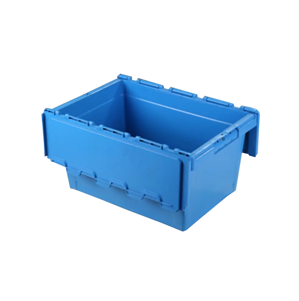 Large logistic distribution stackable plastic tote box storage containers crates for moving