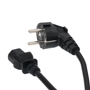 250v 10a 16a Pro Cable 0.75mm Iec C13 Connectors right angle IECC13 extension power cord with three pins Plug