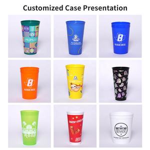 Gobelets de stade en plastique réutilisables avec logo personnalisé, 12 oz, 16 oz, 20 oz, changeant de couleur, pour fête d'anniversaire - Product Image 3